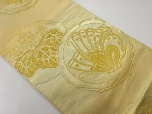 アンティーク　蝶に桐模様織出し袋帯（材料）